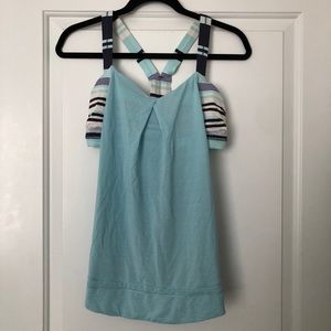 Lululemon Racerback Workout Tank Sports Bra Size 6